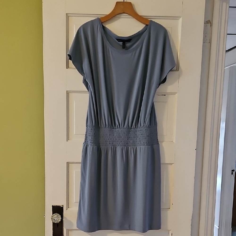 White House Black Market Soft Blue Midi Dress